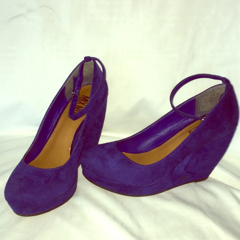 Mix No6 Royal Blue Wedges Size 6